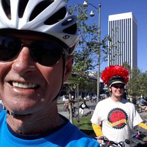 George Wolfberg Park at Potrero Canyon grand opening event, at former Potrero Canyon Park, George Wolfberg and David Wolfberg