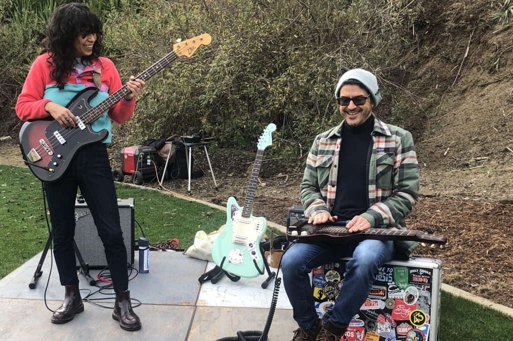 George Wolfberg Park at Potrero Canyon grand opening event, at former Potrero Canyon Park with band Par Avion